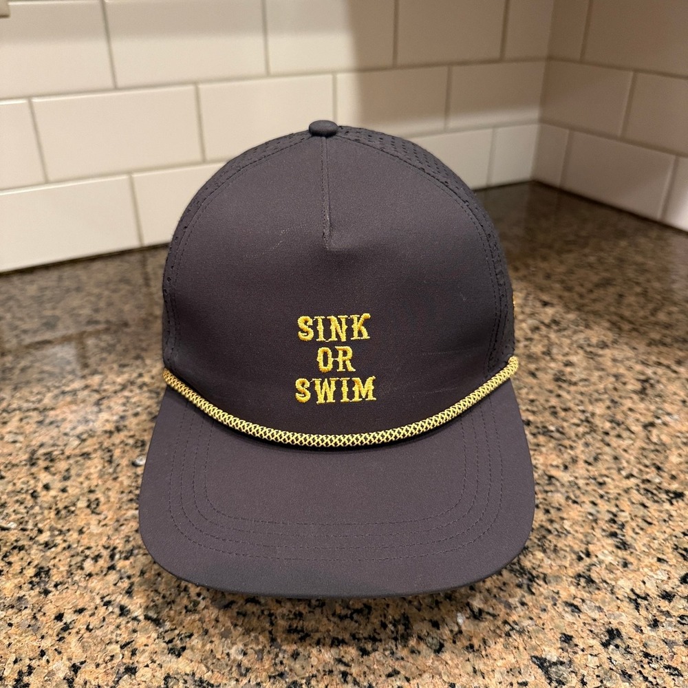 Relentless Betrayal "SINK OR SWIM" Performance Golf Rope Hat Snapback Black